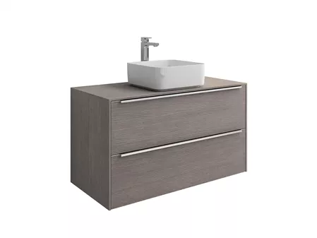 Bathroom Furniture with Two Drawers - Lower Unit (Sink not included)