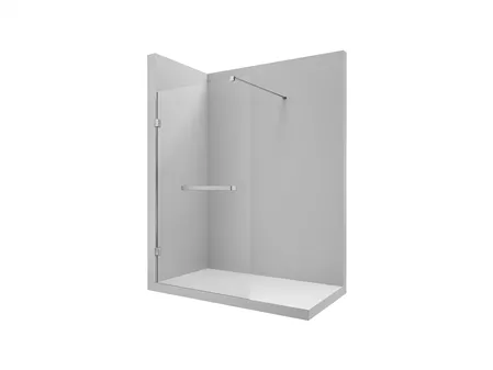 Shower Cabin with Fixed Panel and Towel Bar
